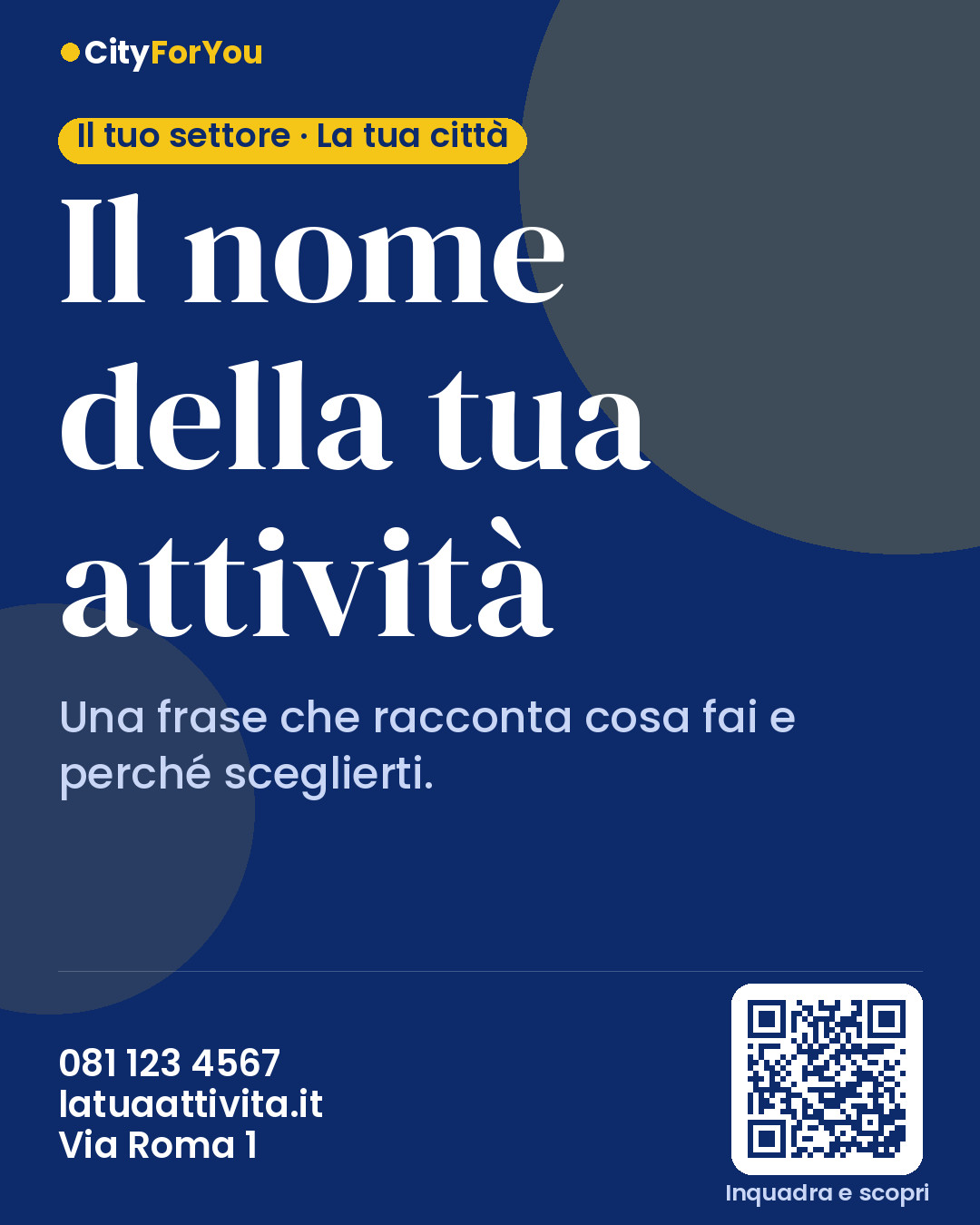 Esempio di volantino creato in automatico da CityForYou