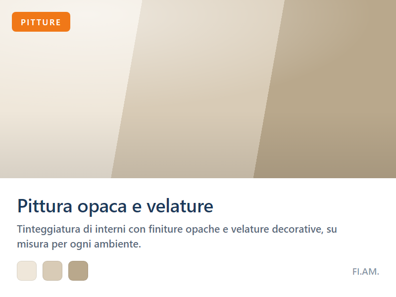 Pittura opaca e velature per interni — FI.AM.