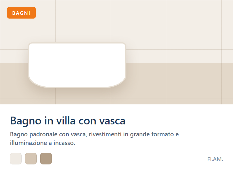 Bagno padronale in villa con vasca — FI.AM.