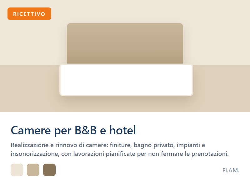 Camere per B&B e hotel con bagno privato — FI.AM.