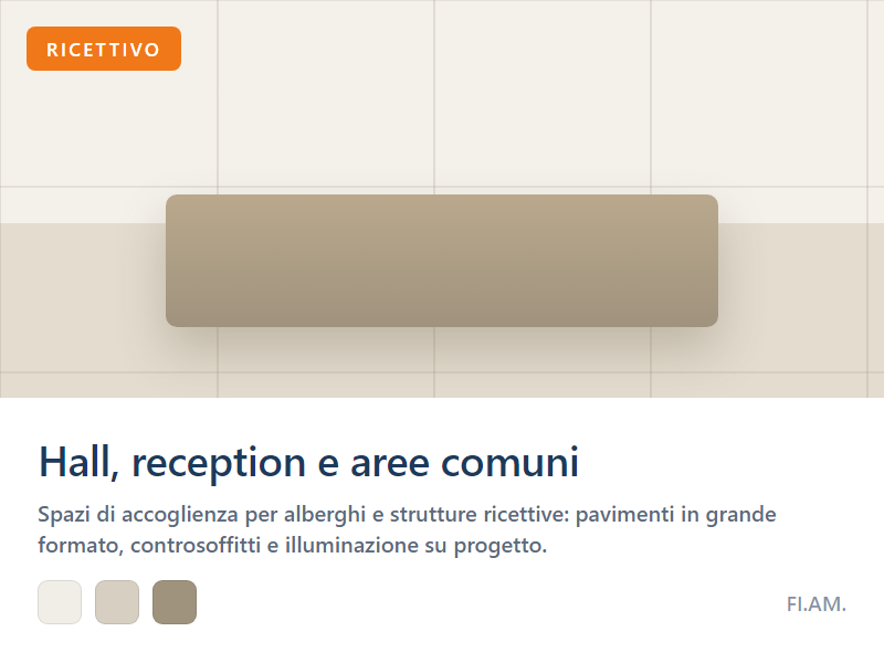 Hall, reception e aree comuni per alberghi — FI.AM.