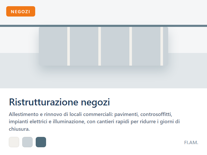 Ristrutturazione di negozi e locali commerciali — FI.AM.
