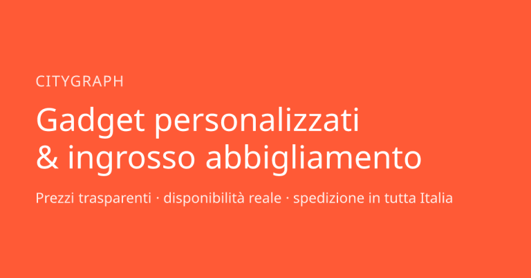 Citygraph.it — Gadget personalizzati con logo