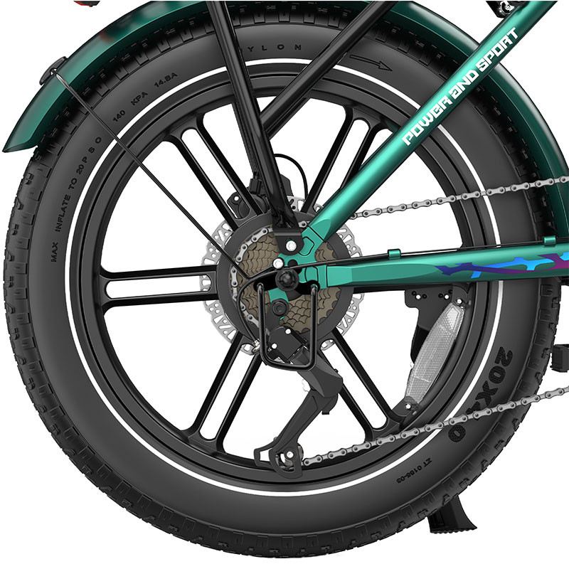 OVIVO HYPER V2 FAT E-BIKE PIEGHEVOLE 250W 48V foto 4